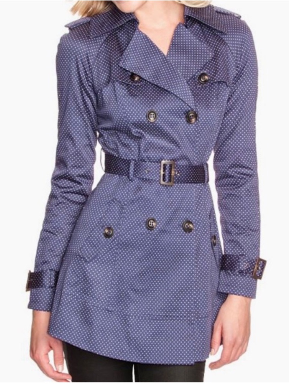 Guess Belted Trench Coat - Polka Dot